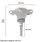 Wolfpack stainless steel clothesline pulley 40 mm / metal sheave with screw