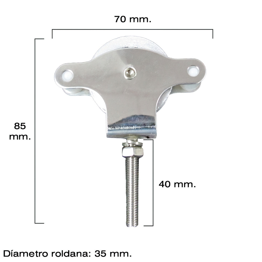 Wolfpack stainless steel clothesline pulley 40 mm / metal sheave with screw