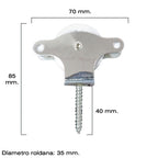 Wolfpack stainless steel clothesline pulley 40 mm / metal sheave with screw eye