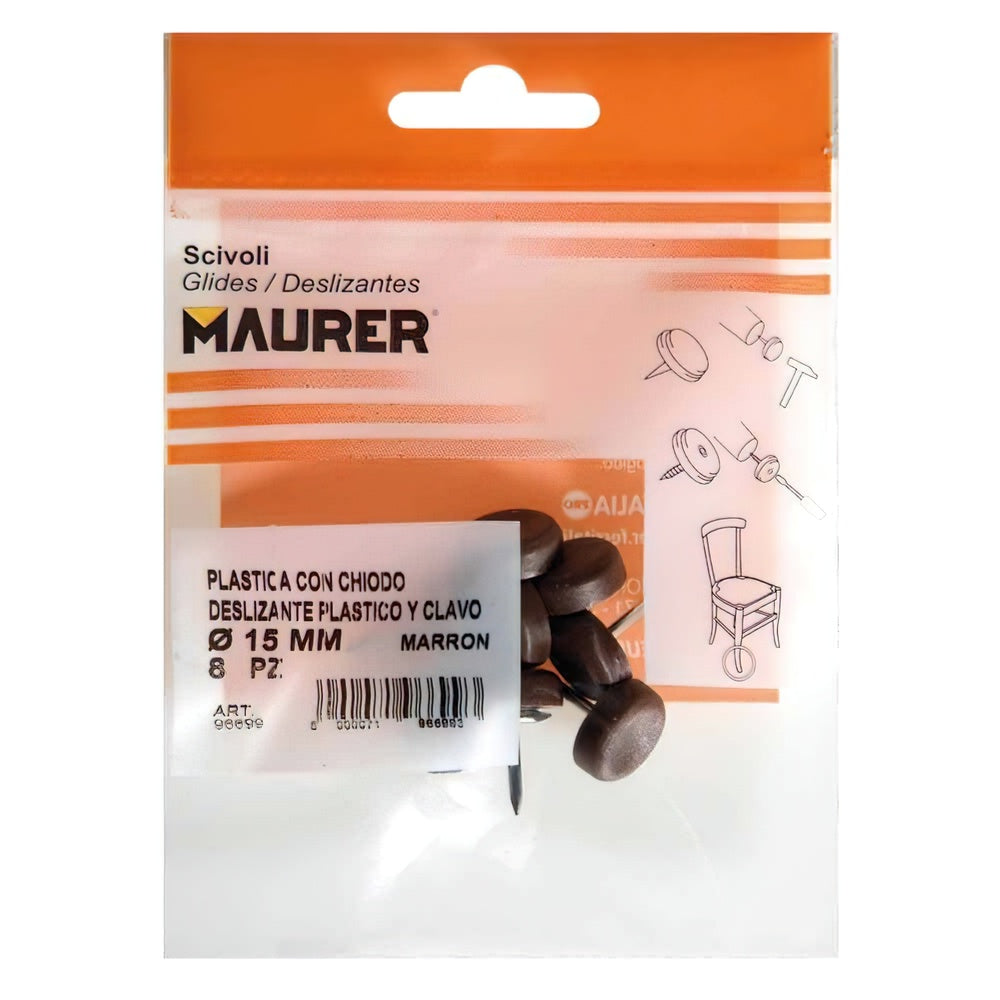 Small brown slider ø15 (blister 8 units)