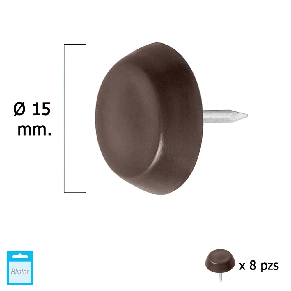 Small brown slider ø15 (blister 8 units)