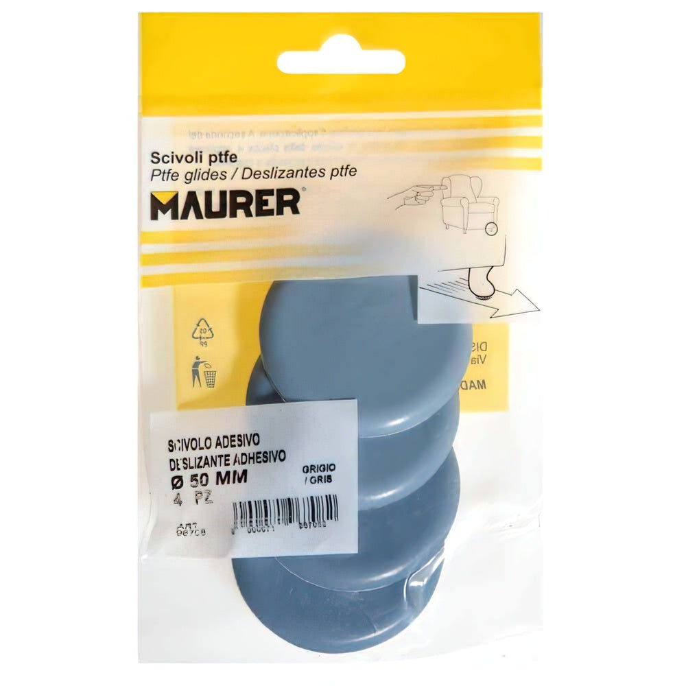 Grey PTFE glide ø50 (blister of 4 units)