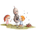 Botty the Robot Hand-Painted Children's Decorative Vinyl