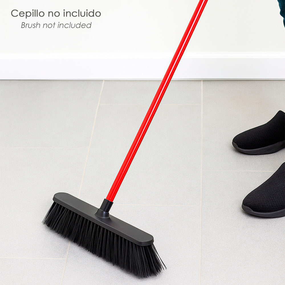 Metal handle lined with ø 22 x 1400 mm thread for household brushes