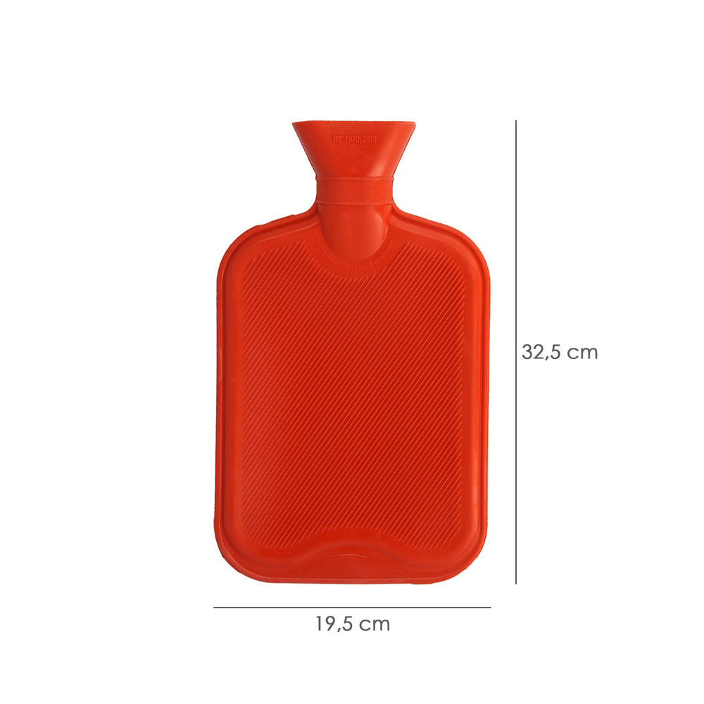 Hot water bottle 1.75 liters assorted fleece colors