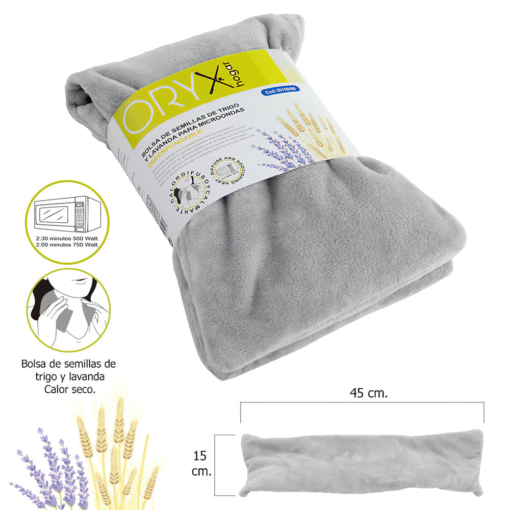 Saco para sementes próprio para micro-ondas com tampa amovível, 45 x 15 cm