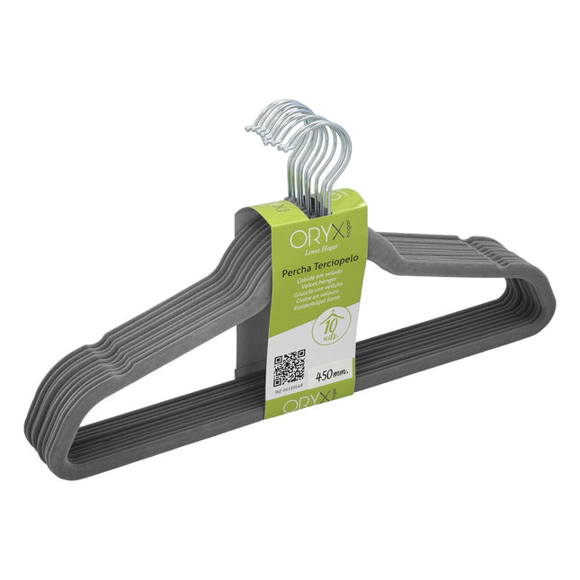 Percha terciopelo 445 mm. (pack 10 piezas)