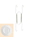 Plate hanger with spring for plates measuring ø 13 to 18 cm