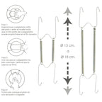 Cuelgaplatos muelle para platos de ø 13 a 18 cm