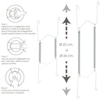 Cuelgaplatos muelle para platos de ø 22 a 26 cm