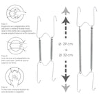 Spring plate hanger for plates from ø 29 to 32 cm