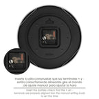 Reloj de pared ø 25 cm negro