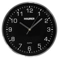Reloj de pared ø 25 cm negro