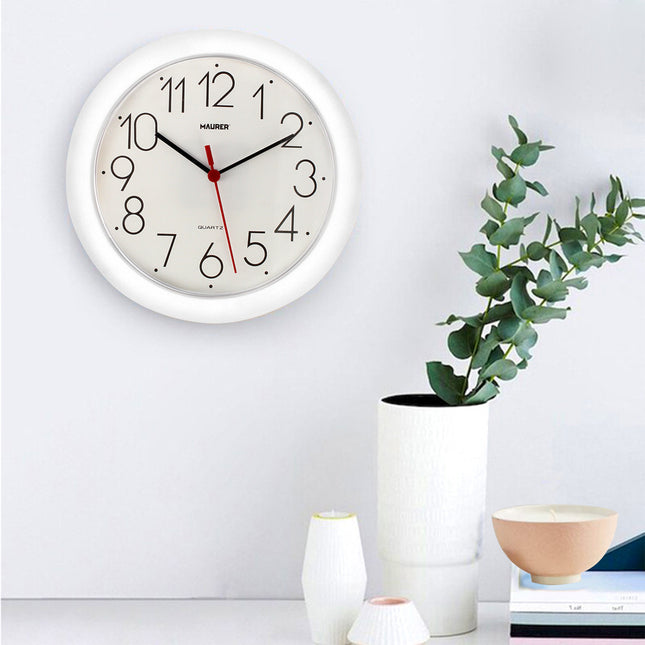 Reloj de pared ø 25 cm. color blanco
