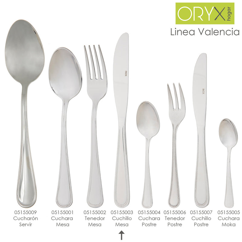 Cuchillo mesa valencia 215 mm.caja 12 unidades