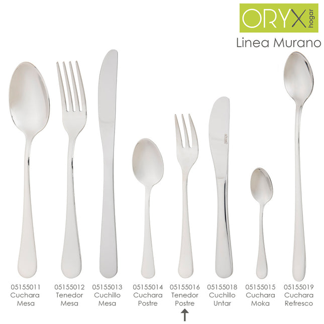 Tenedor postre murano 145 mm.caja 12 unidades