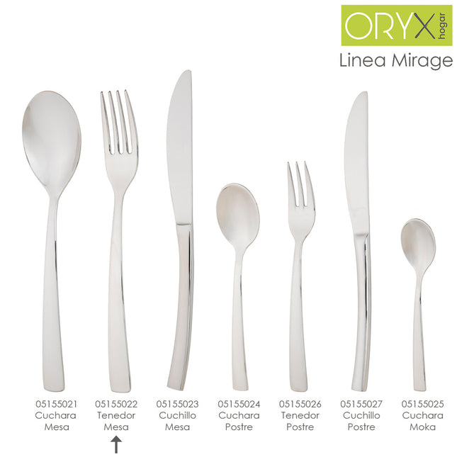 Tenedor mesa mirage 200 mm.caja 12 unidades