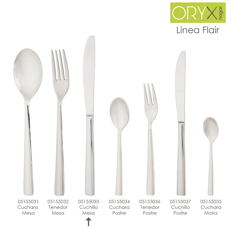 Cuchillo mesa flair 213 mm.caja 12 unidades