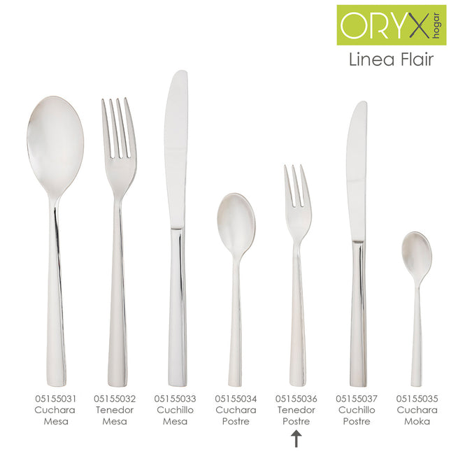 Tenedor postre flair 159 mm.caja 12 unidades