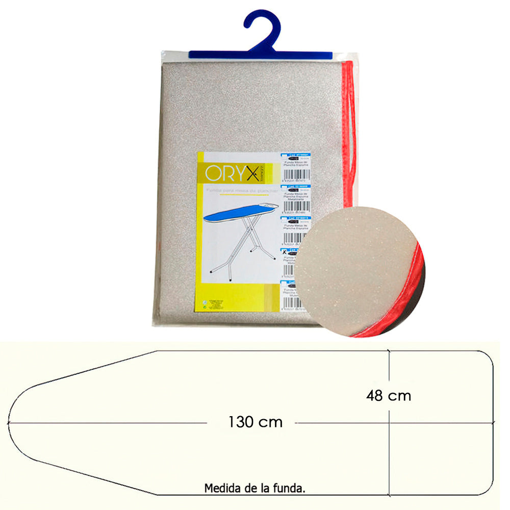 Metallised foam ironing board cover 130x48 cm