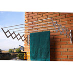 Extendable aluminum wall clothesline 1.40 meters