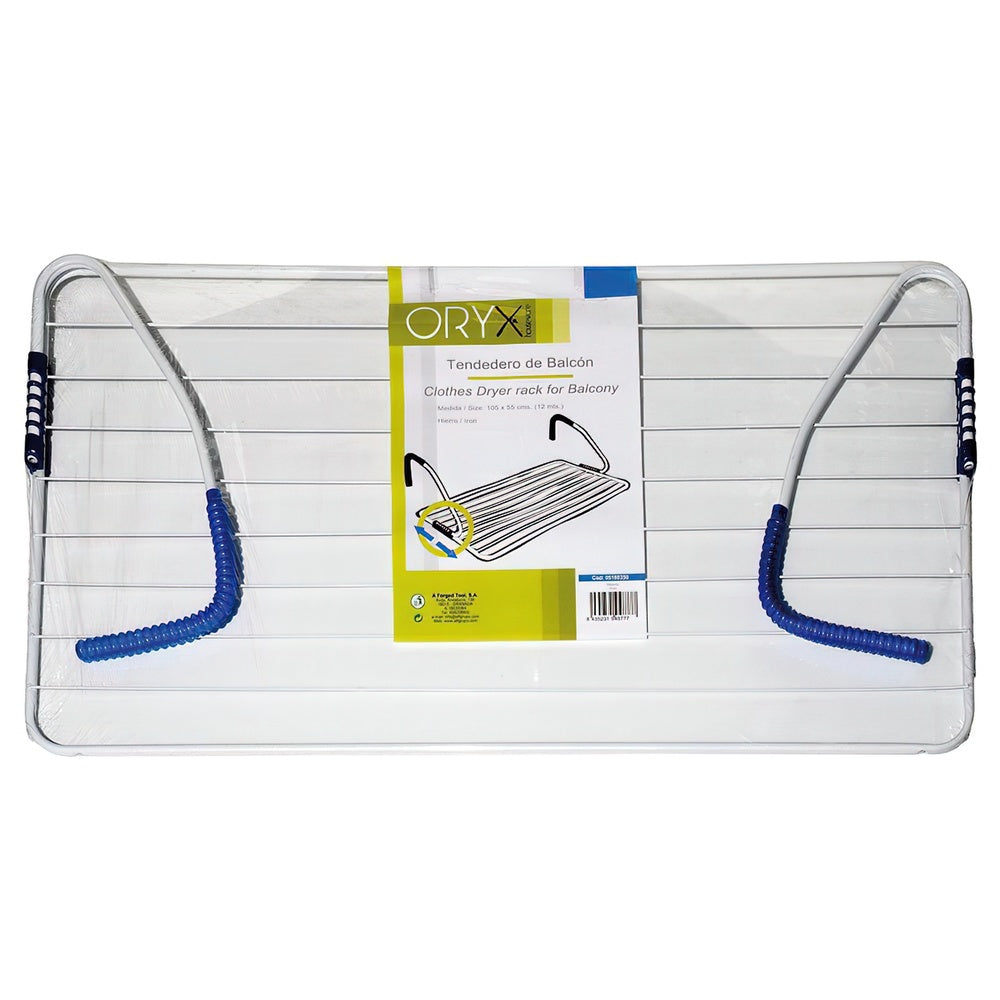 Oryx balcony clothesline white steel 105x55cm