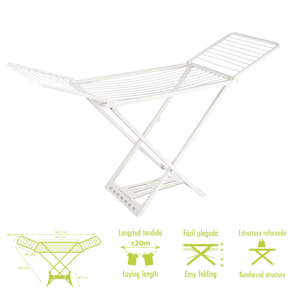 Resin folding drying rack with wings 20 meters drying space