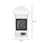 Termómetro digital interior/exterior com indicador de temperatura máxima e mínima