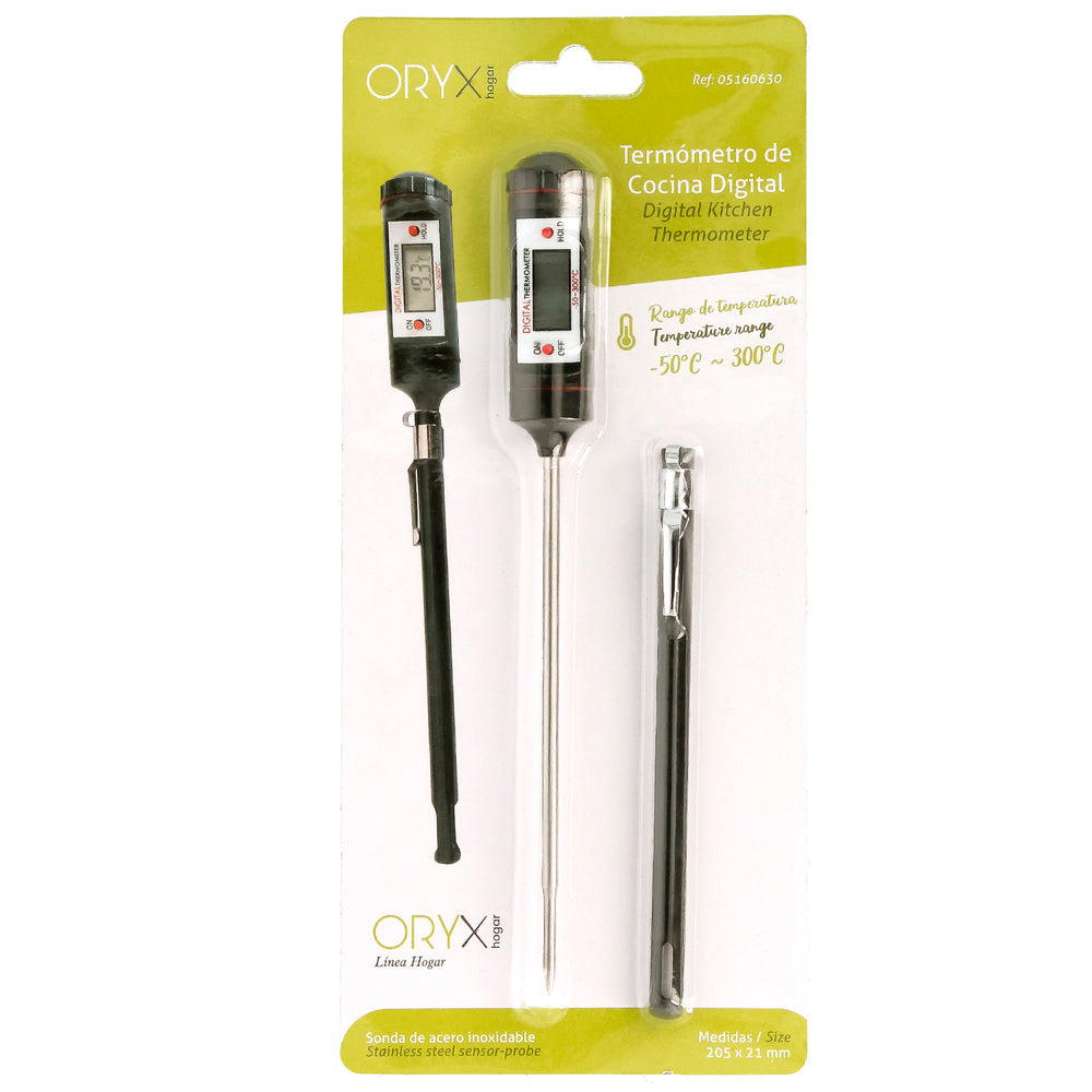 Digital kitchen thermometer with probe