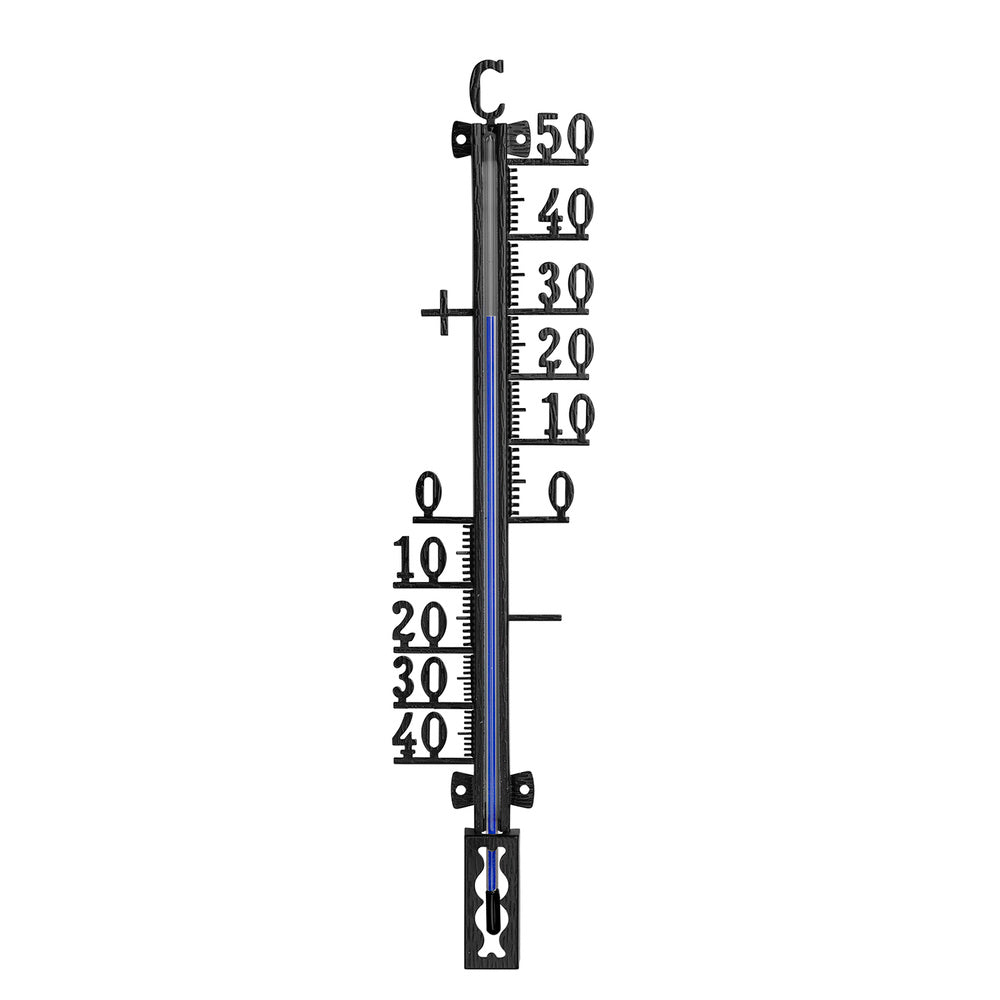 Indoor/outdoor metal thermometer 27 cm