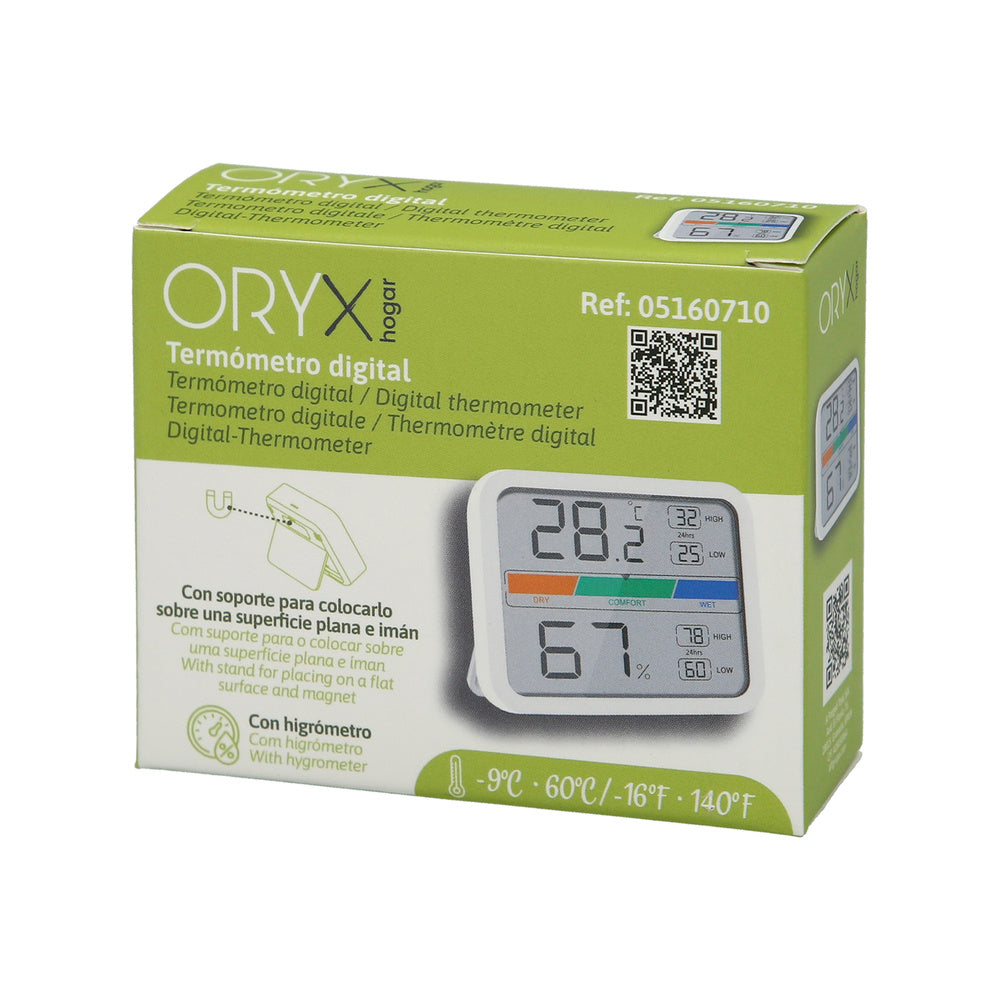 Indoor/Outdoor Min/Max Digital Thermometer Hygrometer with Humidity Indicator