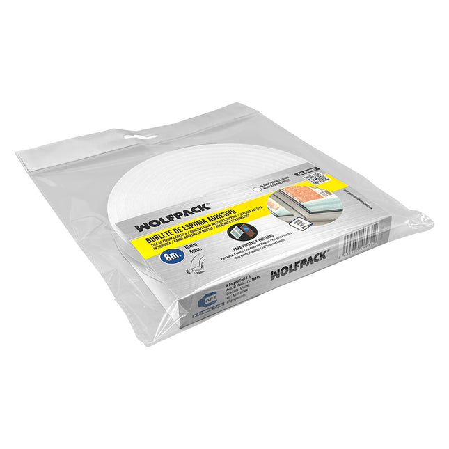 Burlete espuma 8 m. x 6mm. x 10mm