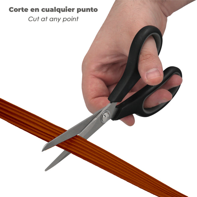 Burlete elástico "e" 6 m. x 9 mm. marrón