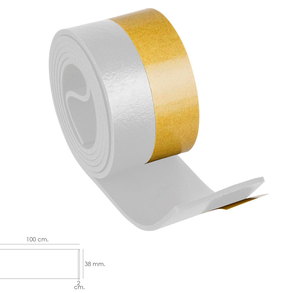 Vedante autoadesivo para soleira, PVC flexível, branco