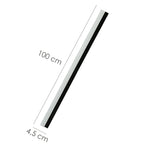 Burlete pvc con cepillo. Para puertas. Color blanco 1 metro