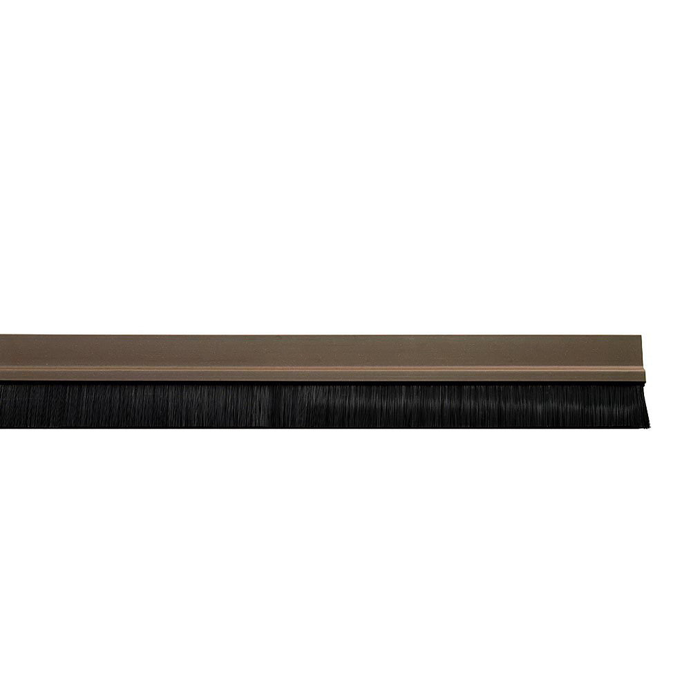 Burlete puerta pvc marron con cepillo 1metro