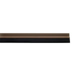 Burlete puerta pvc marrón con goma 1 metro