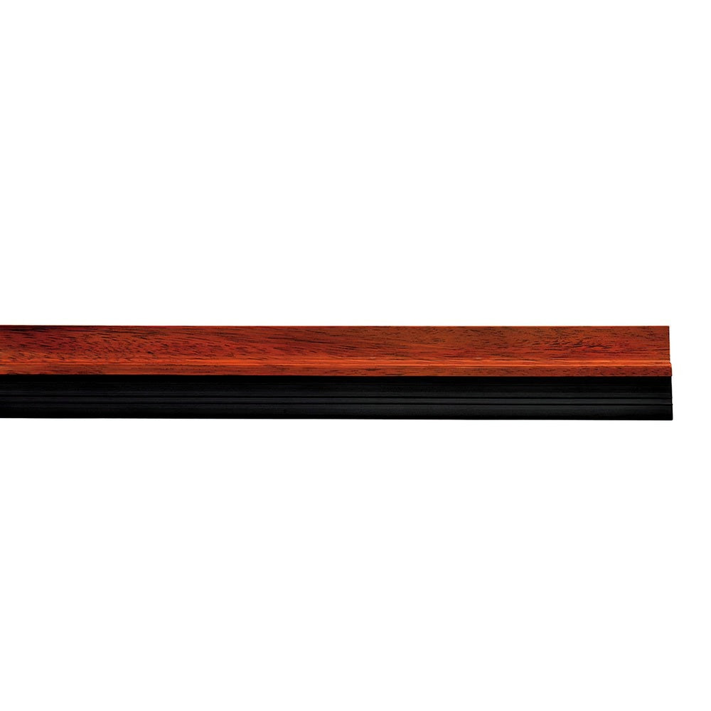 Vedante de porta em PVC, a imitar madeira de sapeli, com vedante de borracha, 1 metro