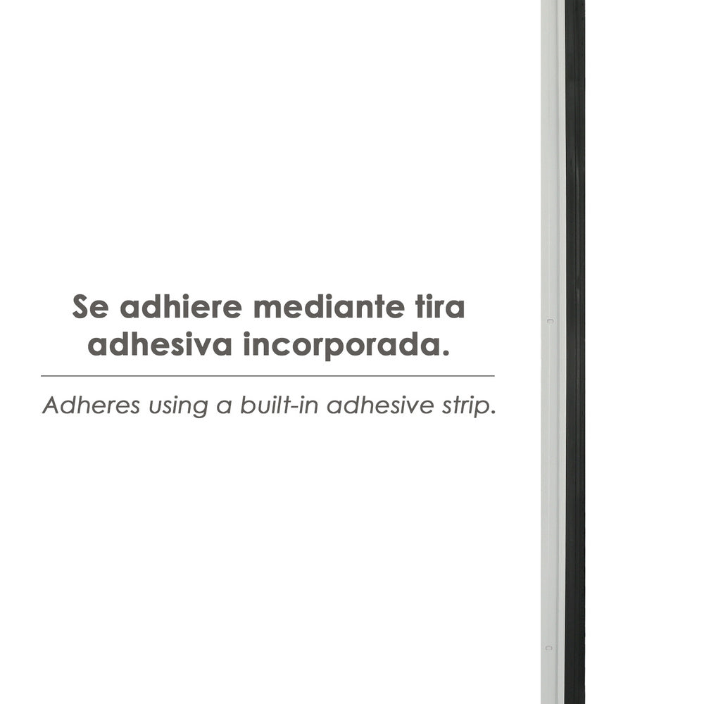 Burlete puerta aluminio  blanco con goma 1 metro