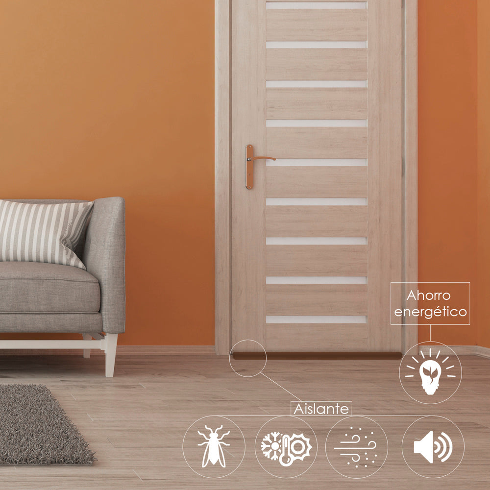 Brown foam door draft stopper 95 cm