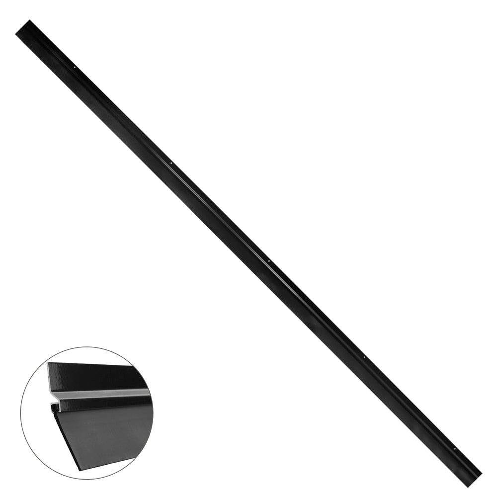 Barra vedante para portão de garagem, alumínio preto com borracha, 2,5 m. Vedação para porta de garagem, escova para portão de garagem, barra vedante de garagem