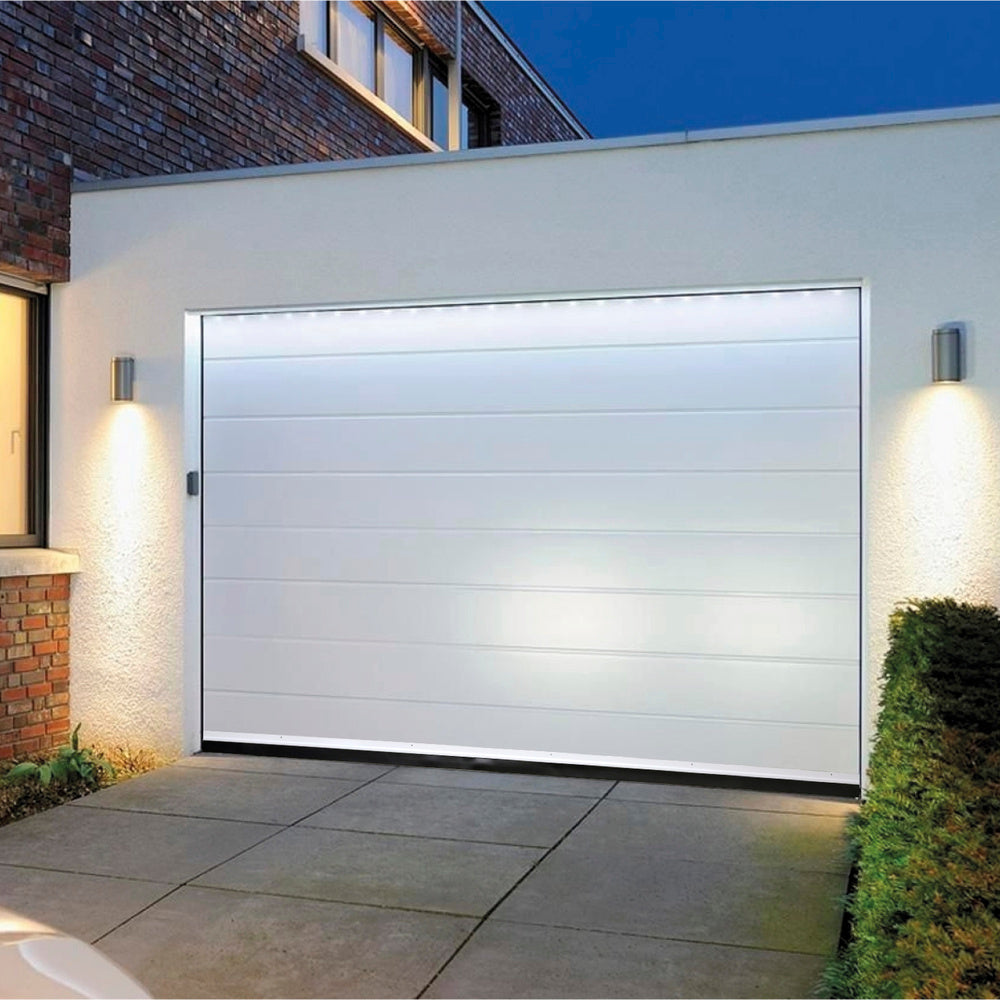 Calha de vedação para portas de garagem em alumínio branco com borracha 2,5 m. Perfil baixo de garagem, escova de porta, vedação de garagem