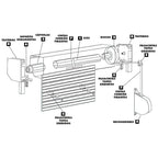 Large plastic blind winder 22 mm tape