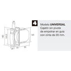 Enrolador universal branco para estores de enrolar com fita de 20 mm