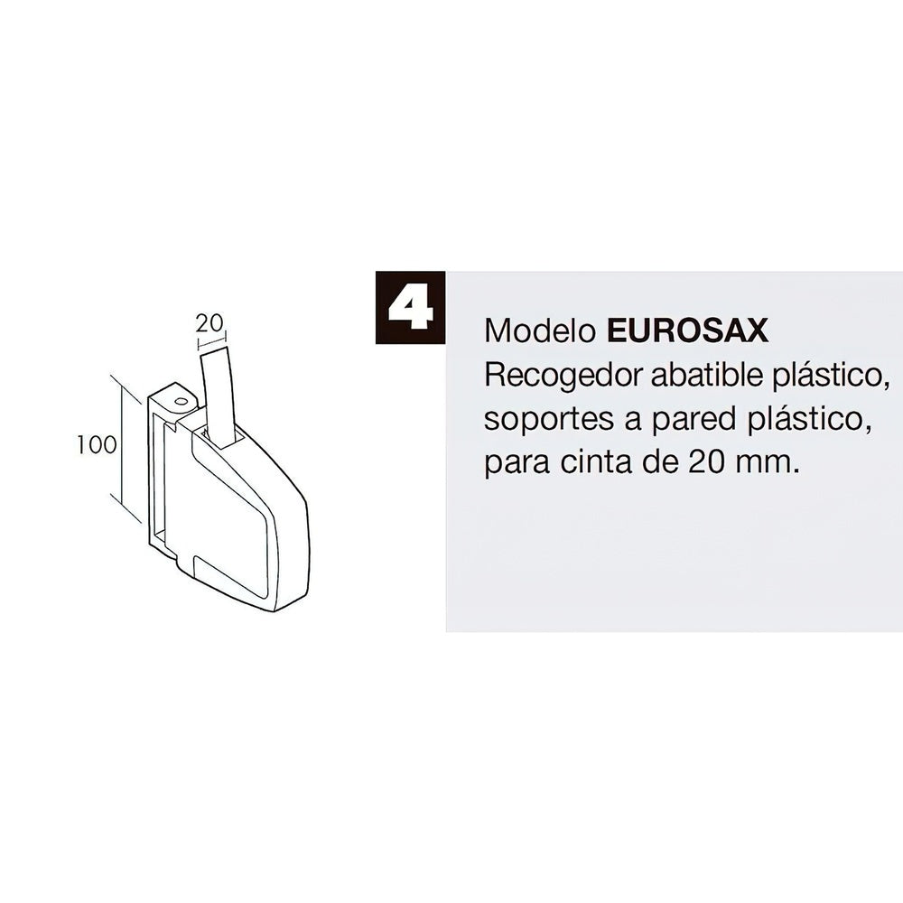 Euroax C-22 Enrolador de estore dobrável branco