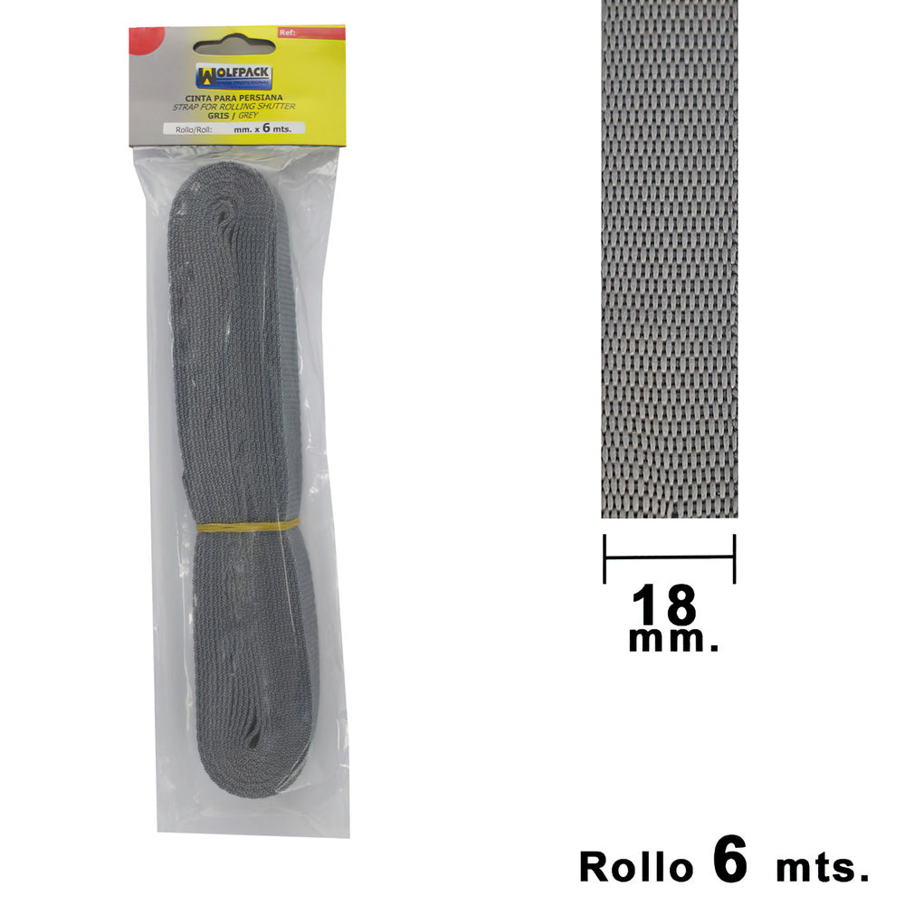 Wolfpack Grey Blind Tape 18mm Roll 6 Metres