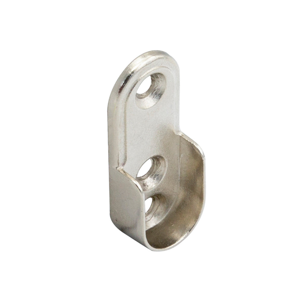 Suporte lateral barra oval níquel 15x22 mm
