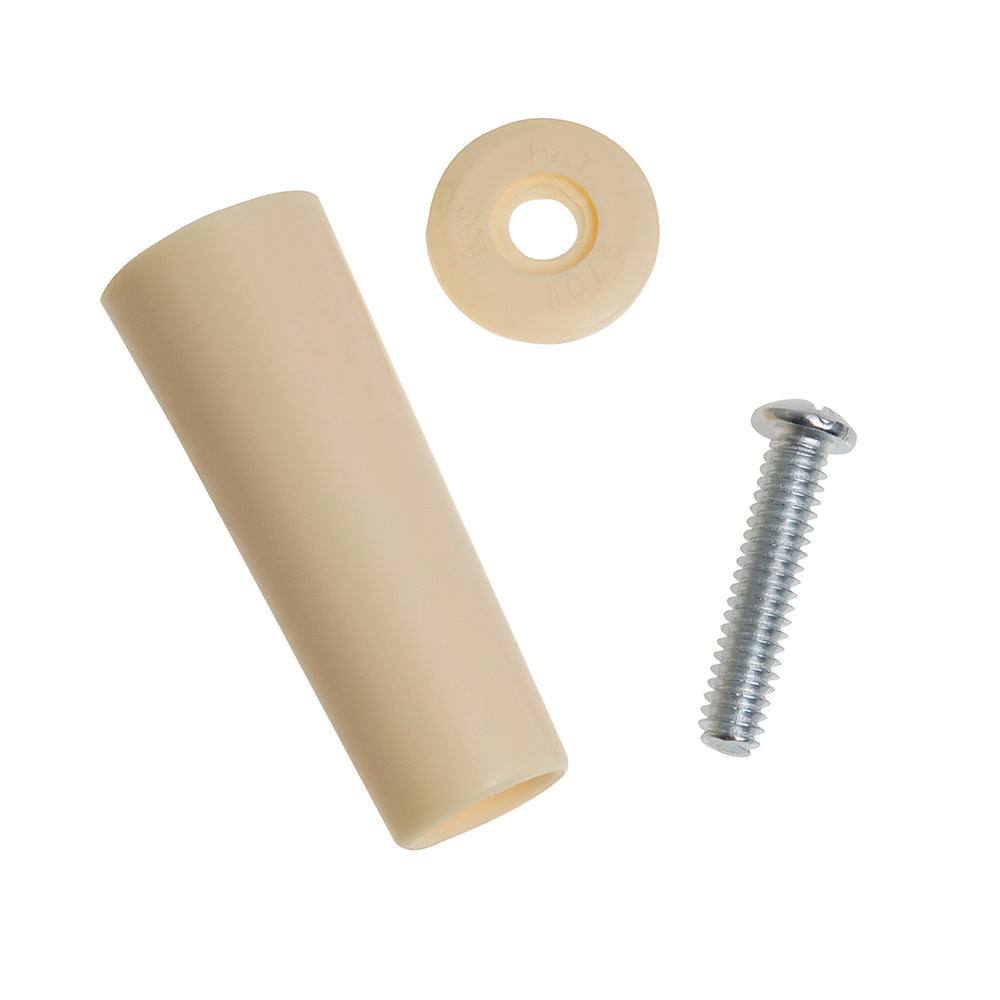 Blind stop with screw 60 mm ivory