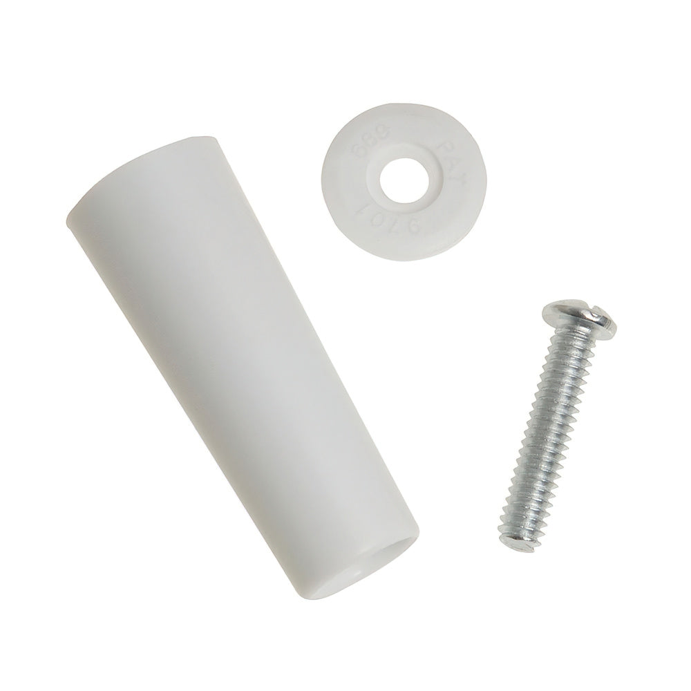 Roller blind stop with screw 60 mm white