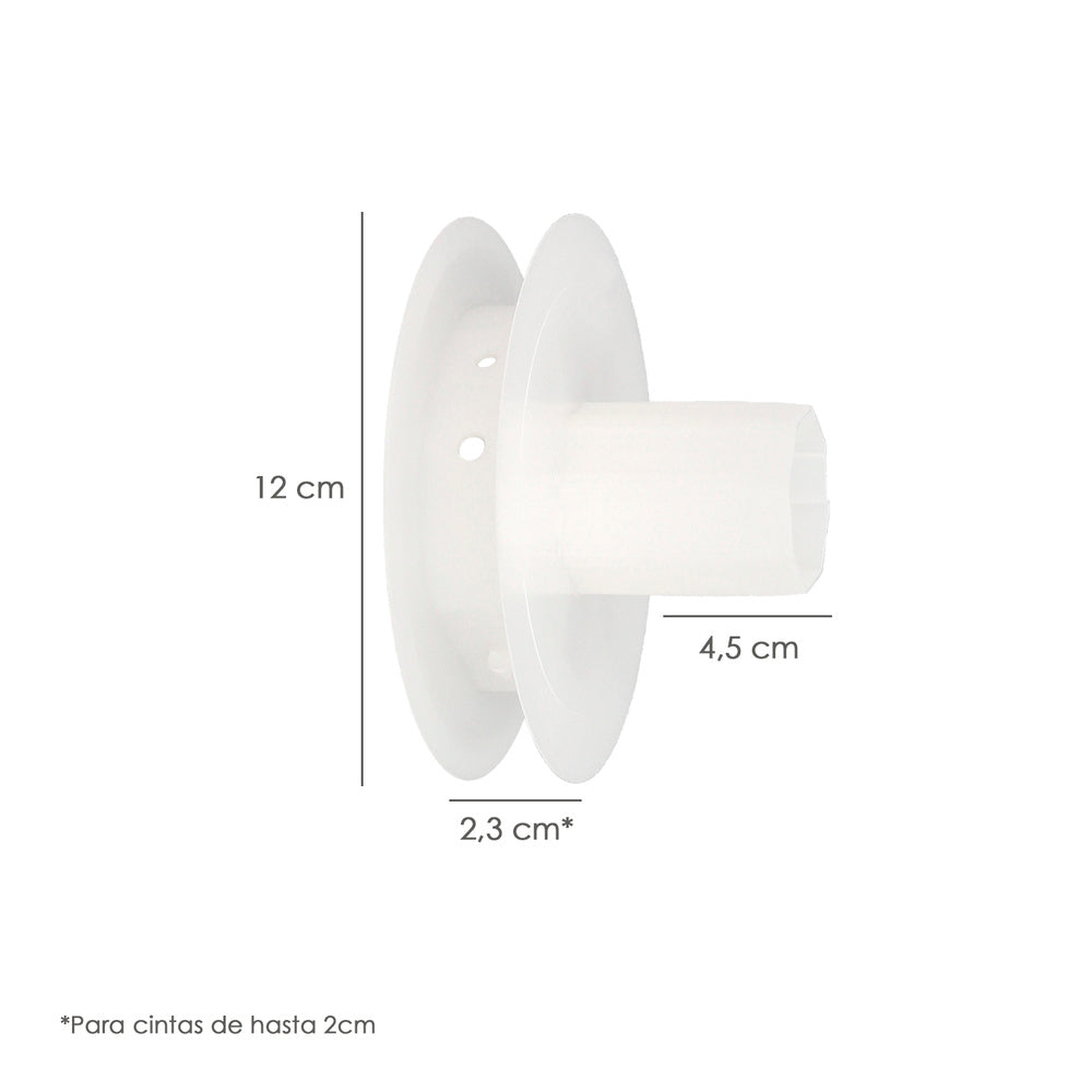 Disco plástico. compacto para persianas. Rodamieto 120x40 mm para cintas hasta 20 mm